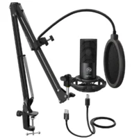 FIFINE T669 MICROPHONE BUNDLE WITH ARM STAND & SHOCK MOUNT USB