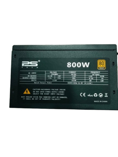PS Tech 800Watt 80+ Bronze Rated Power Supply - Technoholic