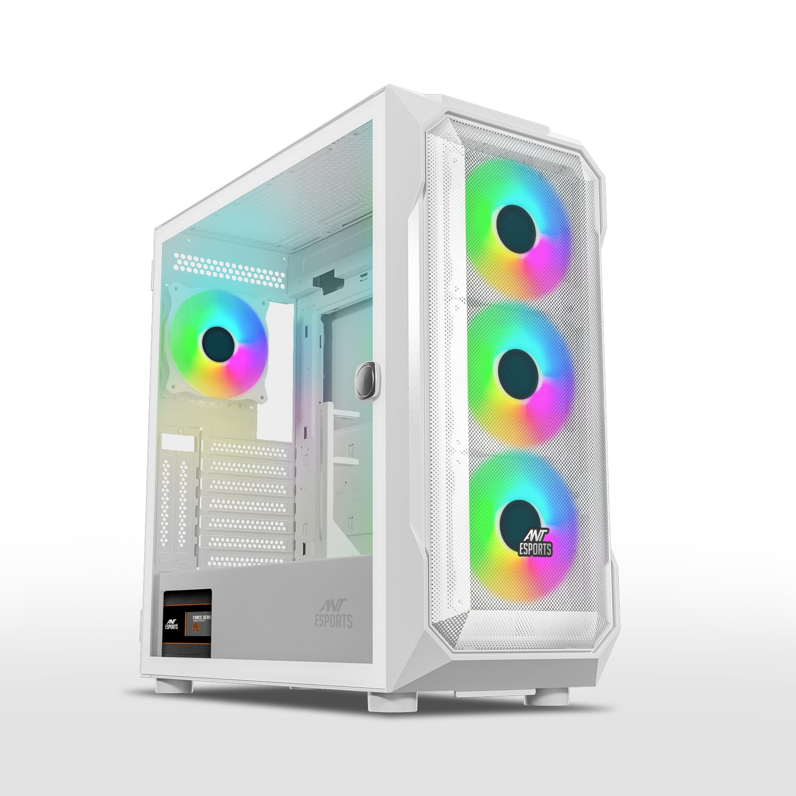 Ant Esports ICE-410TG Mid Tower Gaming Case White