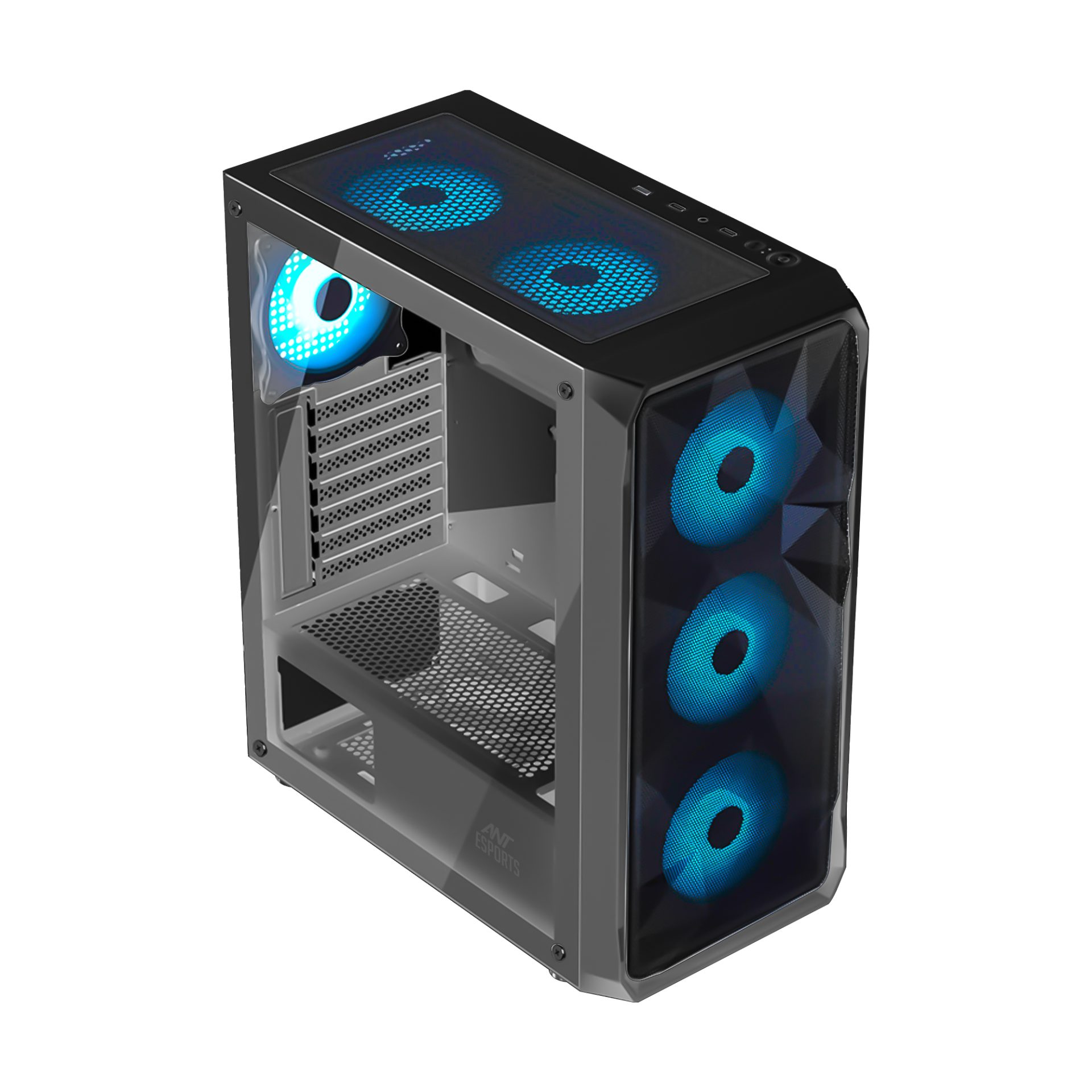 ANT Esports ICE-112 Mid Tower Gaming Case (Black)