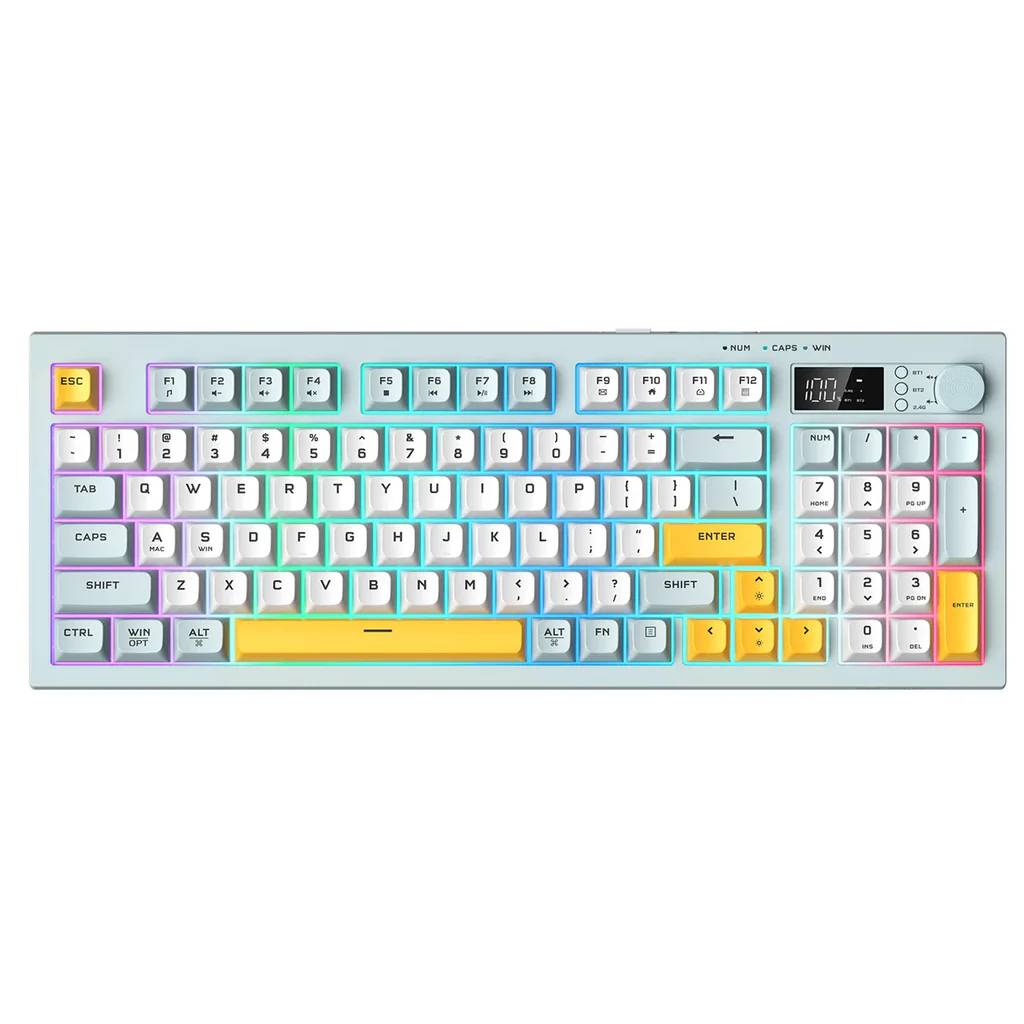 Onikuma G80 94-Key RGB Tri-Mode Membrane Keyboard
