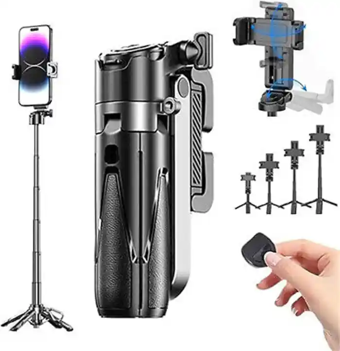 JMARY MT-18 Selfie Stick Tripod with Bluetooth Remote
