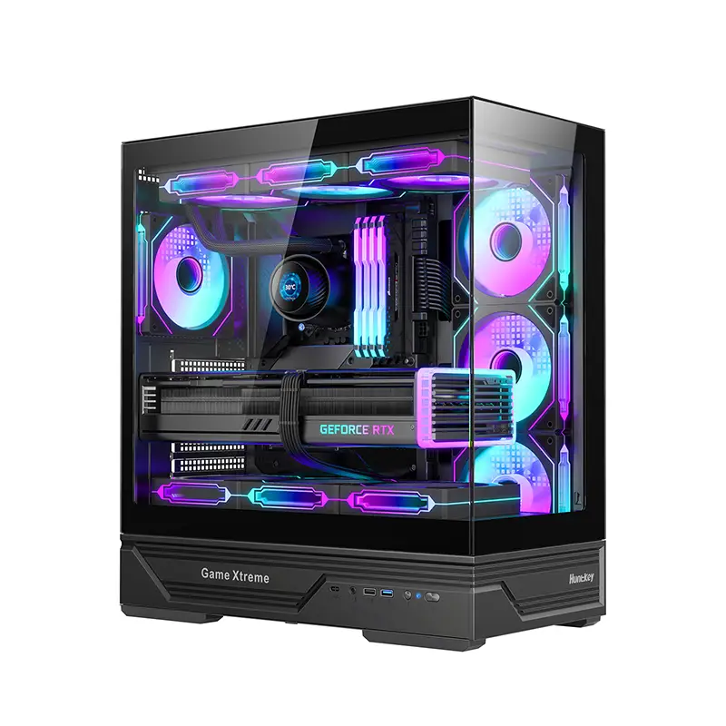 Huntkey GX760A Fortune Gaming Case Black