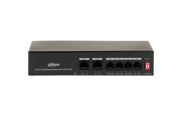Dahua DH-PFS3006-4ET-36 6-Port Fast Ethernet Switch with 4-Port PoE