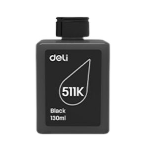 DELI 511K Black Ink Bottle 130ml