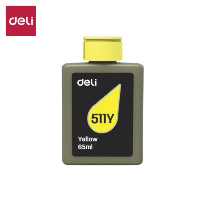 DELI 511Y Yellow Ink Bottle 65ml