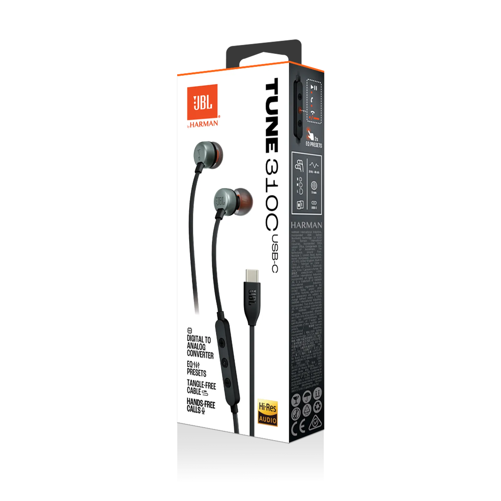 JBLT310C In-Ear Wired USB-C Headphone