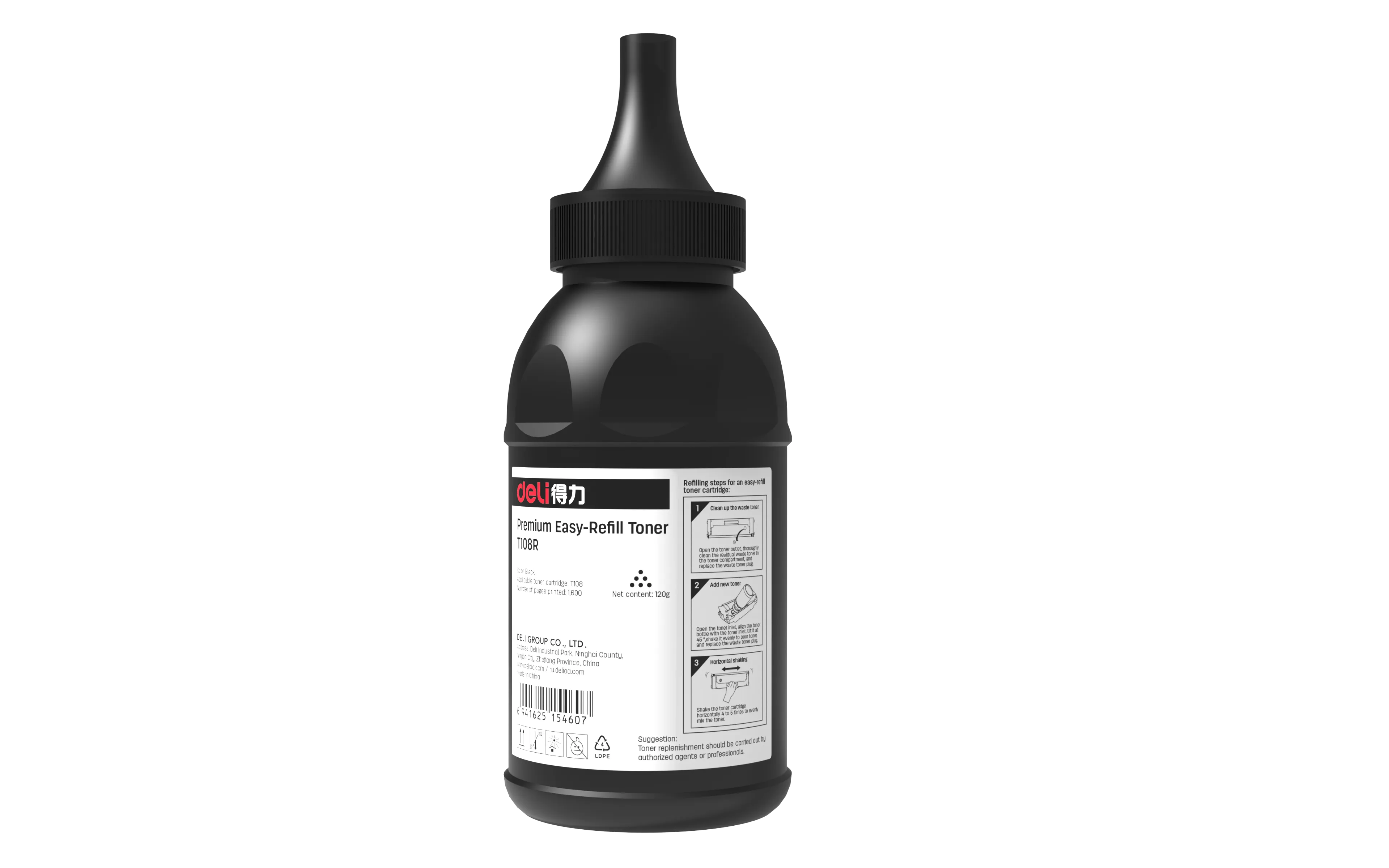 Deli T108R Laser Printer Refill Toner
